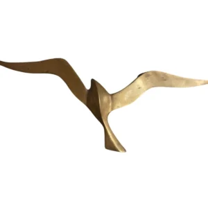 Vintage Brass Seagull Wall Hanging 15" Wall Decor
